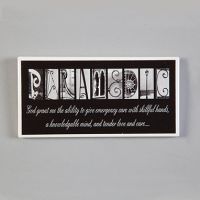 Paramedic Inspirational Letter Art Plaque