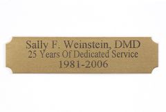 Brushed Brass Name Badge, No Logo