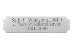 Brushed Silver Name Badge, No Logo