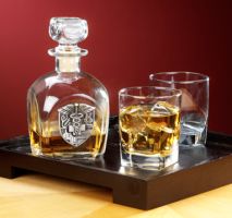 Medical Badge Decanter and Glasses
