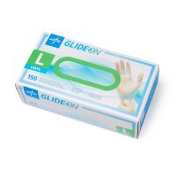 Glide-On Powder-Free Vinyl Exam Gloves, Size L GLIDE513H
