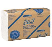 Scott Paper Towels, Scottfold, Embossed, White, 175/Pack