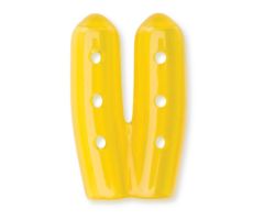 Instrument Tip Cap with Vents, Twin Cap, Yellow Tint, 0.187" x 1"