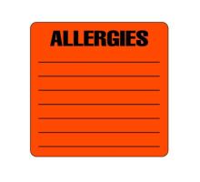Chart Label - Allergies L-2051