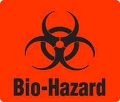 Label - Biohazard - 3-1/2" x 3"