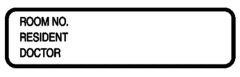 Chart ID Labels - Roll - Resident L-3500NH