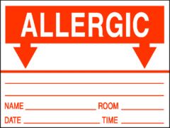 Chart Label - Allergic