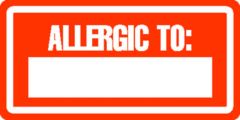 Chart Label - Allergic To
