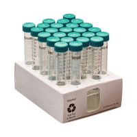 15 mL SuperClear Centrifuge Tube with Flat Cap, Sterile, 25/Reusable Rack