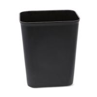 Fire-Resistant Waste Basket, 8 qt., Black