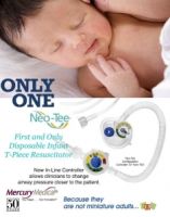 Neo-Tee Infant T-Piece Resuscitator, Circuit, In-Line Controller, Clear Anatomical Infant Face Mask, 0-60 cm H2O Manometer