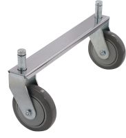 24" Chrome Tie Bar for 2 Casters