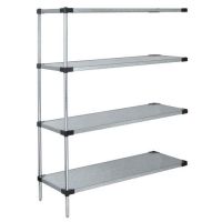 14" x 54" x 86" Stainless Steel Add-On Kit with 4 Solid Shelves