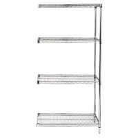 36" x 48" Stainless Steel Add-On Kit with 4 Shelves and a 74" Post
