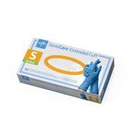 SensiCare Exam Glove, Nitrile, Extended Cuff, Size S