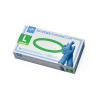 SensiCare Exam Glove, Nitrile, Extended Cuff, Size L, MDS1286H