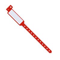 12" Insert-Style Vinyl ID Band, Adult, Red