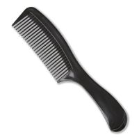 Large-Tooth Comb with Handle, Black