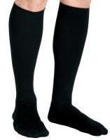 CURAD Knee-High Compression Dress Socks with 15-20 mmHg, Black, Size C, Regular Length