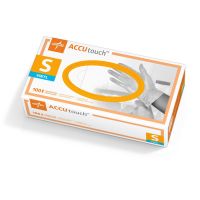 Accutouch Synthetic Powder-Free Clear Vinyl Exam Gloves, Size S