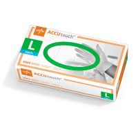 Accutouch Synthetic Powder-Free Clear Vinyl Exam Gloves, Size L MDS192076H