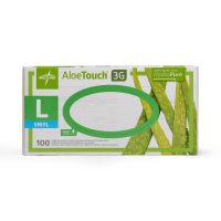 Aloetouch 3G Synthetic Stretch Exam Gloves, Vinyl, Powder Free, Size L MDS195176H