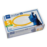 SensiCare Ice Powder-Free Nitrile Exam Gloves with SmartGuard Film, Size S MDS6801H