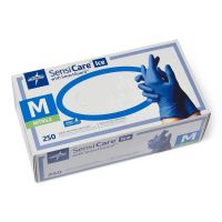 SensiCare Ice Powder-Free Nitrile Exam Gloves with SmartGuard Film, Size M