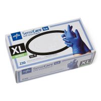SensiCare Ice Powder-Free Nitrile Exam Gloves with SmartGuard Film, Size XL MDS6804H