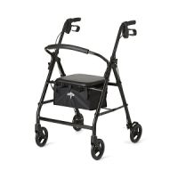Basic Steel Rollator with 6" Wheels, Black
