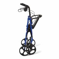 Basic Steel Rollator with 8" Wheels, Blue