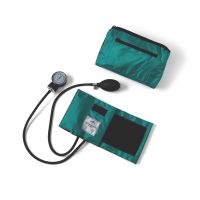 Handheld Aneroid Sphygmomanometer with Nylon Case, Teal