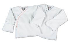 Baby Shirt with Mitten Cuffs, Snap-Side, 3 Month