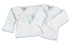 Baby Shirt with Mitten Cuffs, Snap-Side, 6 Month