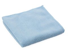 Microfiber Cleaning Cloth, 12" x 12", Medium-Weight, Blue