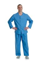 Pajama Pants, 4-Snap, Size 2XL, Light Blue