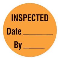 "Inspected by" Label, 1" Dia.