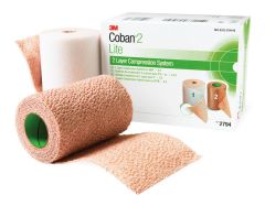 Coban Lite 2-Layer Compression Bandage System, 4"