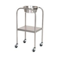 STAND, BASIN, SINGLE, SS, W/SHELF, 8.5QT