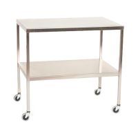 Stainless Steel Instrument Table with Shelf, 20" W x 36" L x 34" H