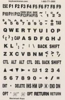 Key Top Labels, Black On Beige