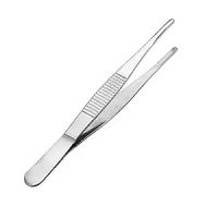 Stainless steel tweezers blunt tip - 3.5" (8.9 cm)