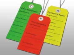 Equipment Tag For DME/HME Equipment Lemon 2-31/100- X 4-3/4 Inch Card Stock 500 per Case
