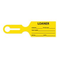 Identification Tag Ident-Alert® Loaner Yellow 2-1/2 X 8-1/2 Inch Poly 1000 per Case