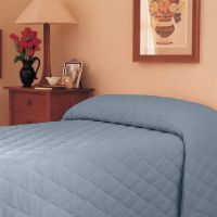 Bedspread 74 W X 108 L Inch 50% Cotton / 50% Polyester Aqua