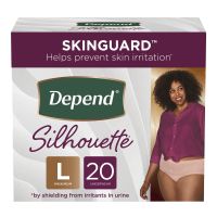 Absorbent Underwear Depend® Silhouette® Waistband Style Adult Large Female Disposable Heavy Absorbency