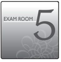 Door Sign Exam Room Clinton Industries Exam Room 5