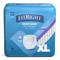 Absorbent Underwear FitRight® Super Pull On with Tear Away Seams Adult X-Large Unisex Disposable Heavy Absorbency