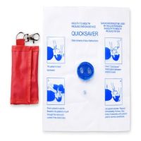 CPR Face Shield MedSource Key Chain Style 2 X 2 X 1 Inch Single Patient Use
