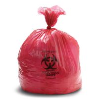 Biohazard Waste Bag Medline Biohazard Symbol / Biohazard / Infectious Waste 10 gal. Red 24 X 24 Inch